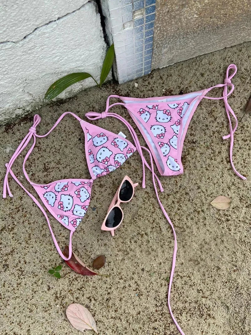 Hello Kitty Pink Bikini Swimsuit - Swimsuits - Classic Bikinis - 4 - 2024