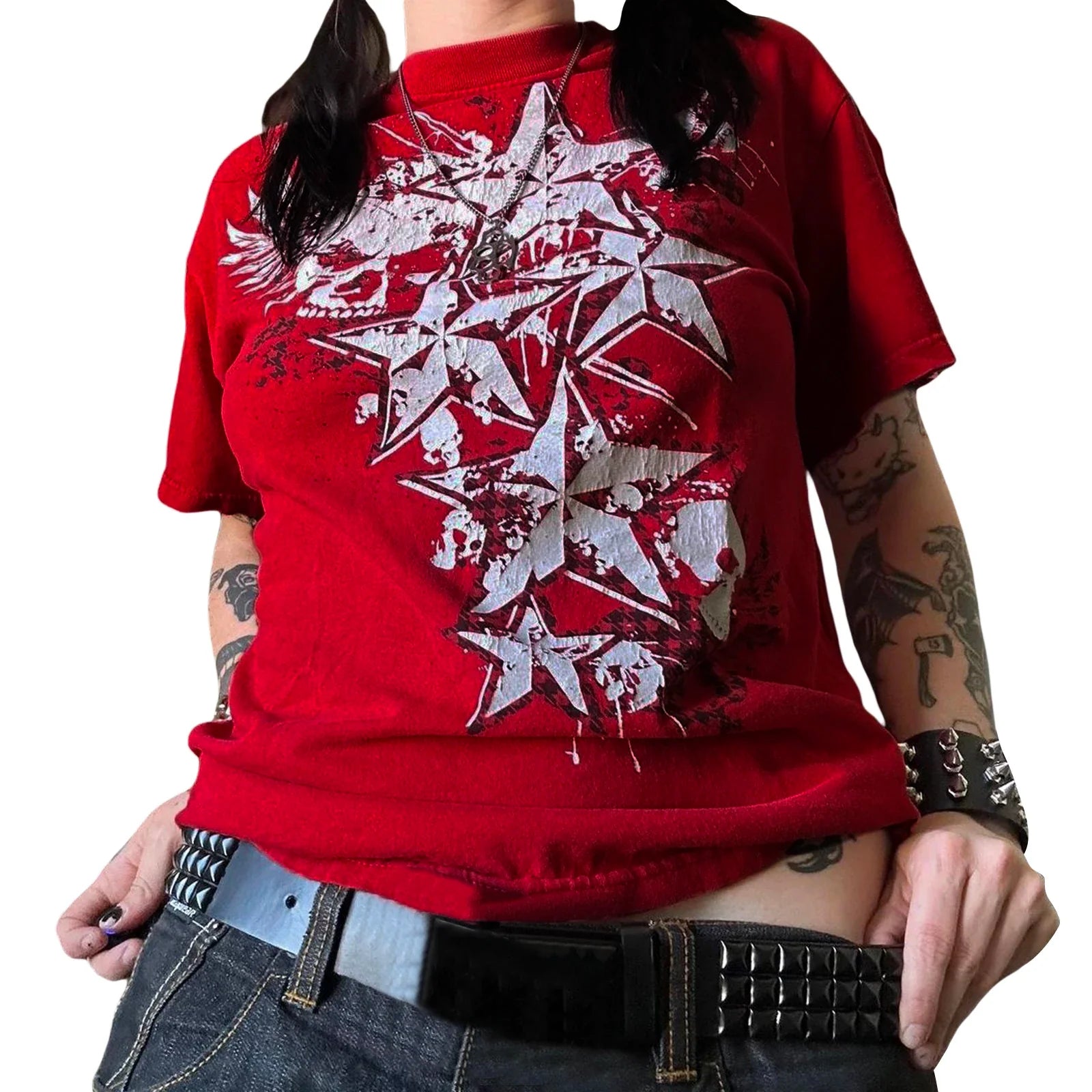 90s Vintage Mall Goth T-Shirt - Red / M - T-Shirts - Shirts & Tops - 4 - 2024