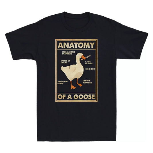 Anatomy Of A Goose T Shirt - Black / S - T-Shirts - Shirts & Tops - 1 - 2024