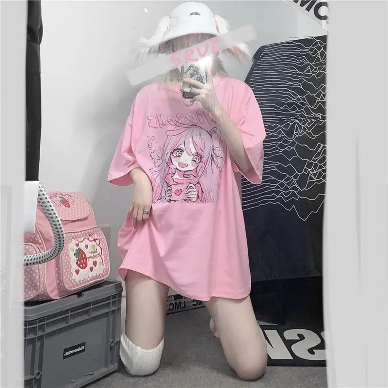 Anime Gamer Girl Tee - T-Shirts - Clothing - 5 - 2024