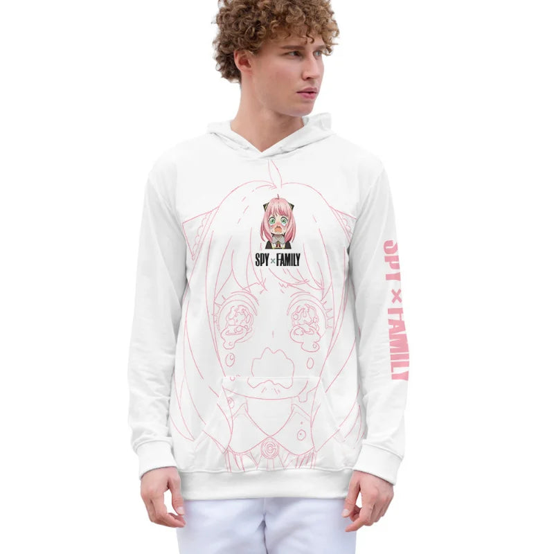 Anya Forger 3D Cosplay Hoodie - Unisex Harajuku Spy X Family Sweatshirt - T-Shirts - Shirts & Tops - 4 - 2024