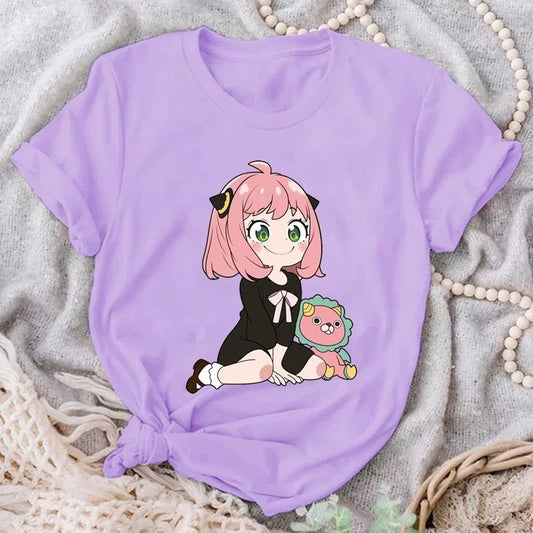 Anya Forger Graphic T-shirt - Cute Anime Fashion - Purple / S - T-Shirts - Shirts & Tops - 7 - 2024