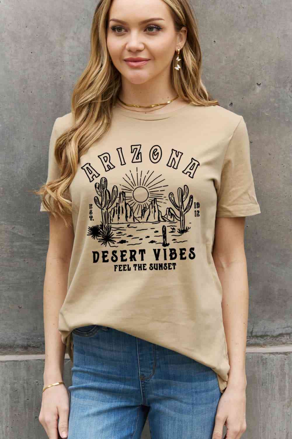 ARIZONA DESERT VIBES FEEL THE SUNSET Graphic Cotton Tee - T-Shirts - Shirts & Tops - 5 - 2024
