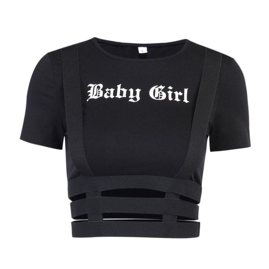 Baby Girl Crop Top - Black / L - T-Shirts - Shirts & Tops - 22 - 2024