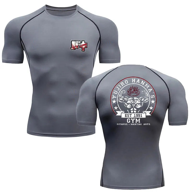 Baki Hanma Men’s Compression T-shirt - grey4 / S - T-Shirts - Shirts & Tops - 30 - 2024