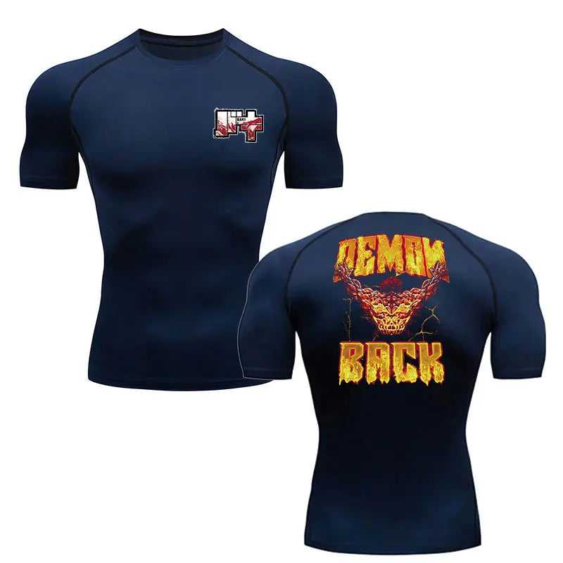 Baki Hanma Men’s Compression T-shirt - navy blue3 / S - T-Shirts - Shirts & Tops - 33 - 2024