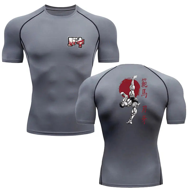 Baki Hanma Men’s Compression T-shirt - grey2 / S - T-Shirts - Shirts & Tops - 28 - 2024