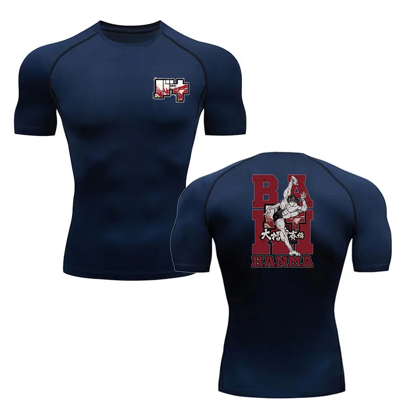 Baki Hanma Men’s Compression T-shirt - navy blue1 / S - T-Shirts - Shirts & Tops - 13 - 2024