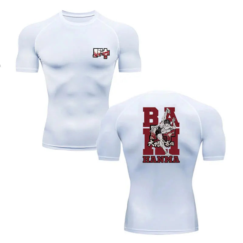 Baki Hanma Men’s Compression T-shirt - white1 / S - T-Shirts - Shirts & Tops - 21 - 2024