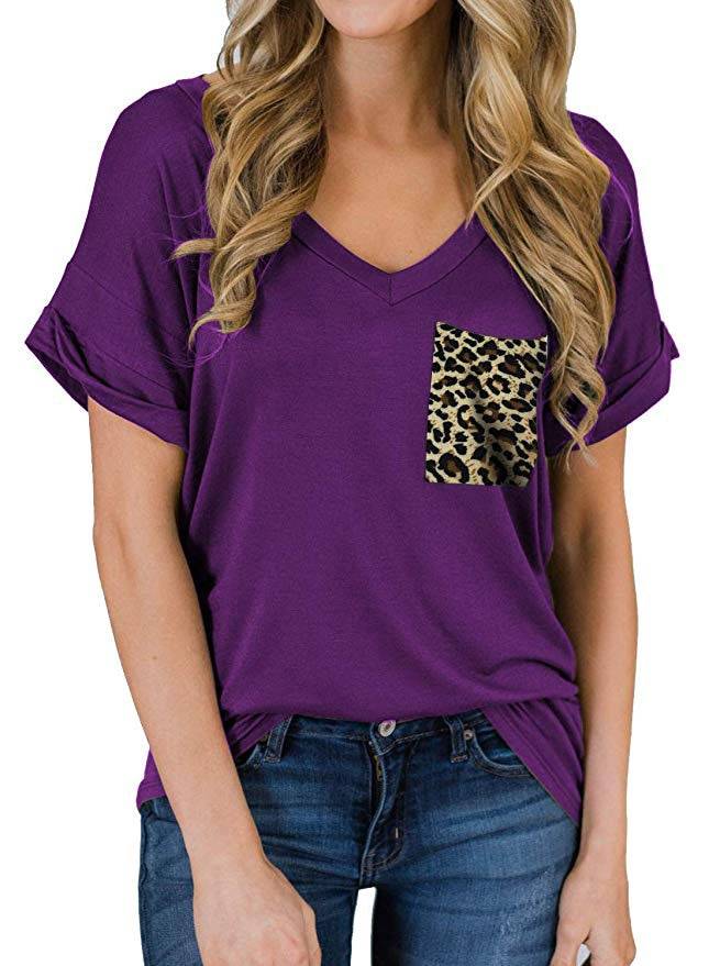 Basic Plain T - Purple - Leopard / S / Nearest Warehouse - T-Shirts - Decor - 20 - 2024