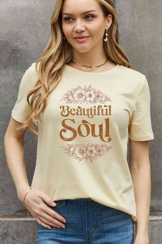 BEAUTIFUL SOUL Graphic Cotton Tee - White / S - T-Shirts - Shirts & Tops - 1 - 2024