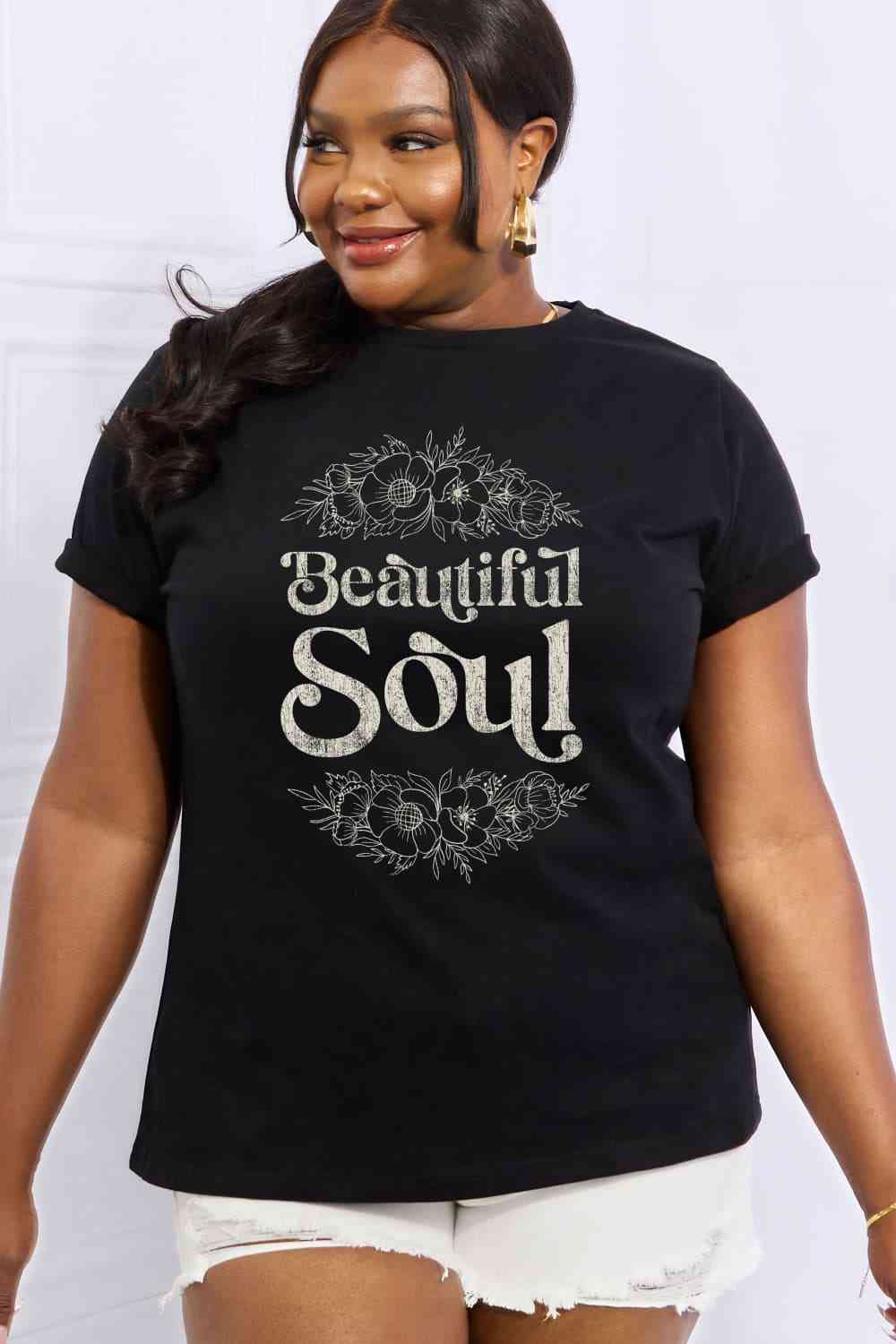 BEAUTIFUL SOUL Graphic Cotton Tee - T-Shirts - Shirts & Tops - 11 - 2024