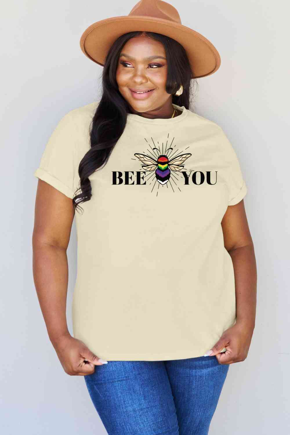 BEE YOU Graphic T-Shirt - Beige / S - T-Shirts - Shirts & Tops - 9 - 2024