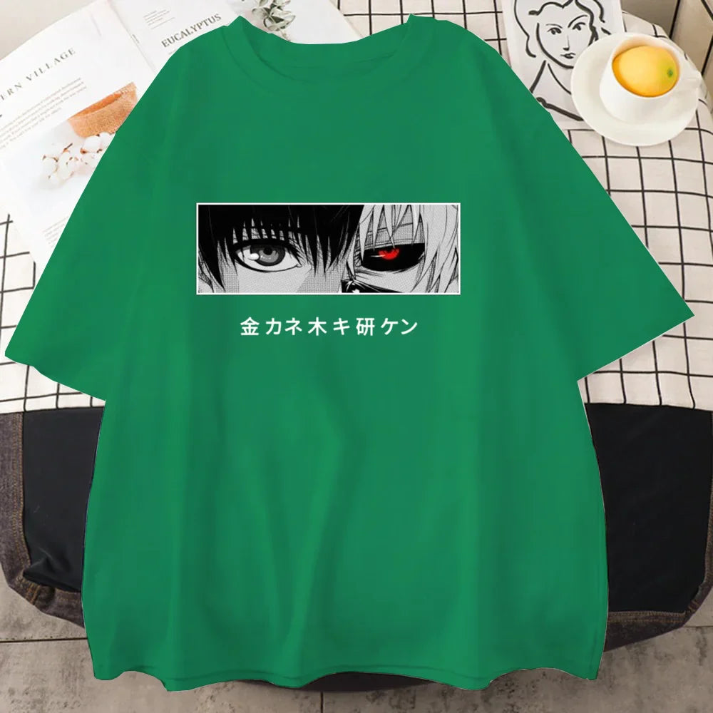 Berserker Gaze Graphic Tee – Edgy Monochrome Anime-Inspired Shirt - Green / XXXL - T-Shirts - Shirts & Tops - 7 - 2024