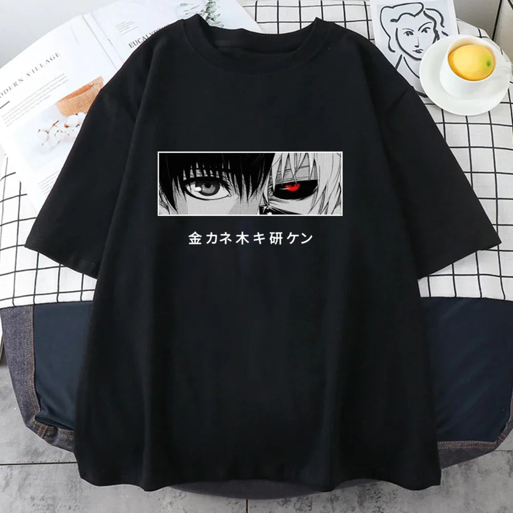 Berserker Gaze Graphic Tee – Edgy Monochrome Anime-Inspired Shirt - Black / 4XL - T-Shirts - Shirts & Tops - 10 - 2024