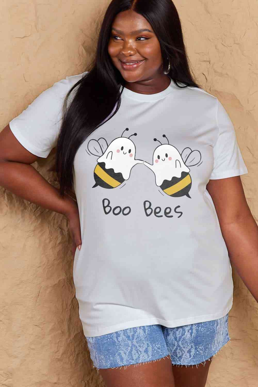 BOO BEES Graphic Cotton T-Shirt - T-Shirts - Shirts & Tops - 11 - 2024