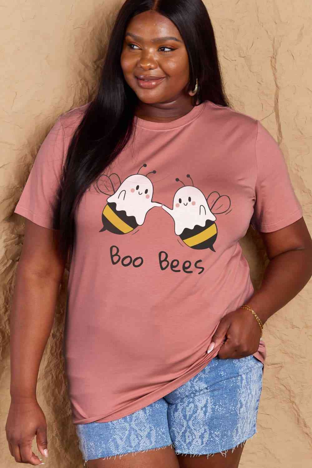 BOO BEES Graphic Cotton T-Shirt - T-Shirts - Shirts & Tops - 4 - 2024
