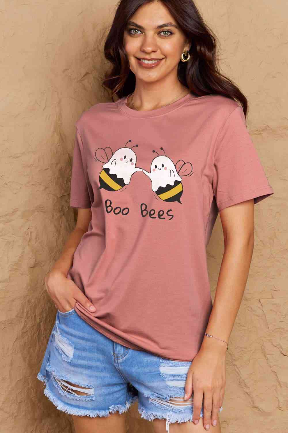 BOO BEES Graphic Cotton T-Shirt - T-Shirts - Shirts & Tops - 3 - 2024