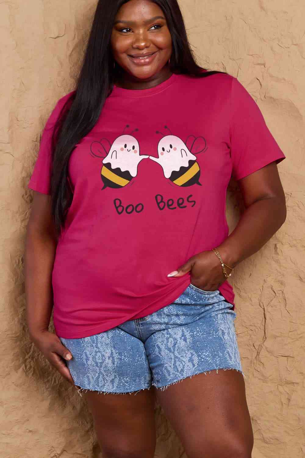 BOO BEES Graphic Cotton T-Shirt - T-Shirts - Shirts & Tops - 17 - 2024