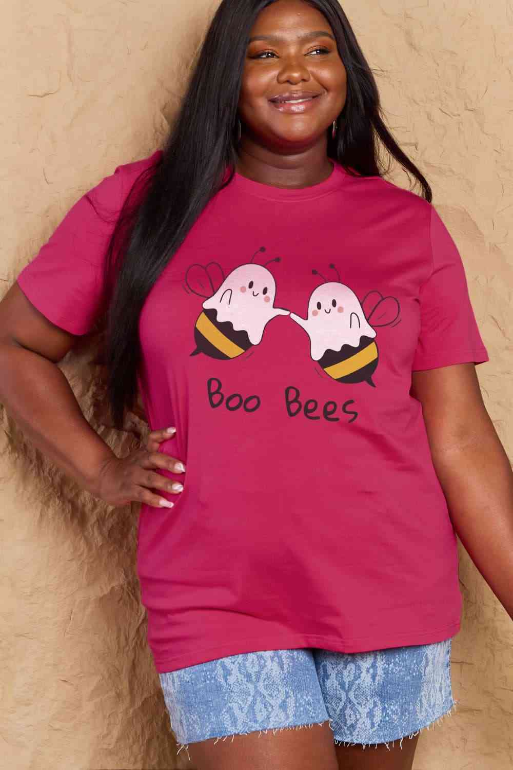 BOO BEES Graphic Cotton T-Shirt - T-Shirts - Shirts & Tops - 16 - 2024