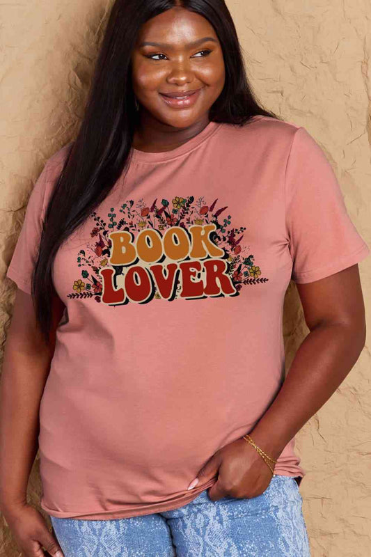 BOOK LOVER Graphic Cotton Tee - Pink / S - T-Shirts - Shirts & Tops - 1 - 2024