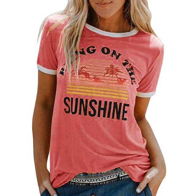 Bring On The Sunshine Tee - Pink / XXL - T-Shirts - Shirts & Tops - 49 - 2024