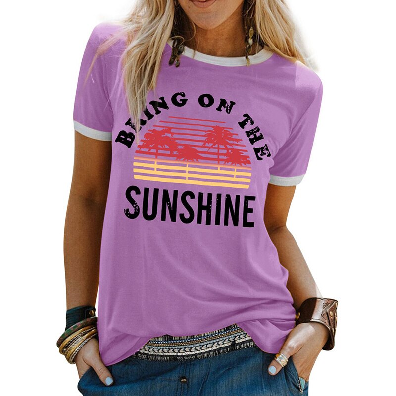 Bring On The Sunshine Tee - Purple / XXL - T-Shirts - Shirts & Tops - 42 - 2024