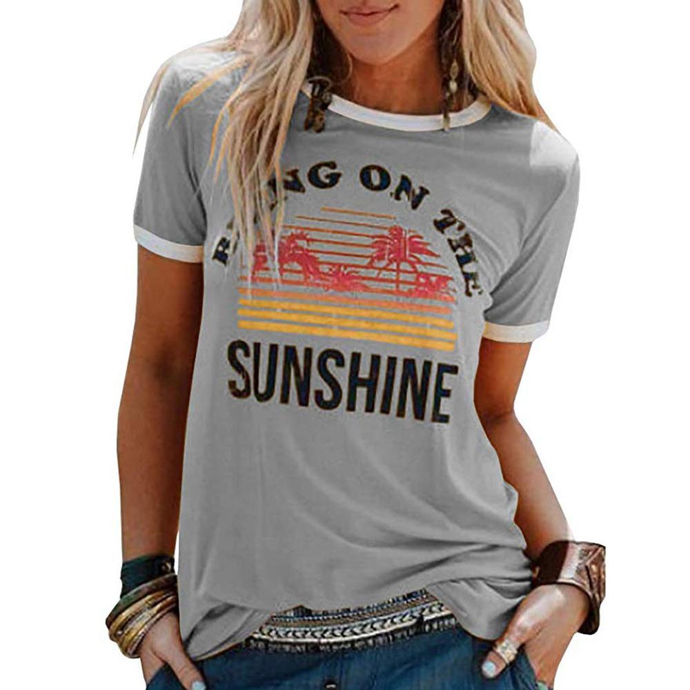 Bring On The Sunshine Tee - Light Gray / XXL - T-Shirts - Shirts & Tops - 50 - 2024