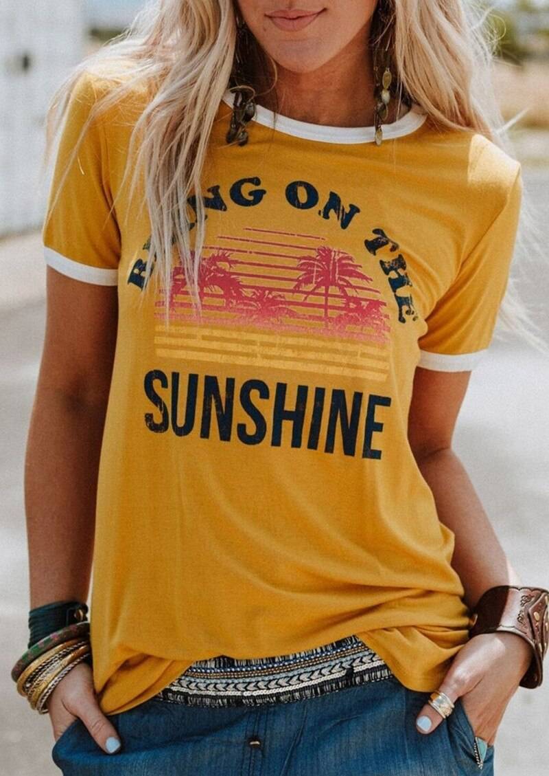 Bring On The Sunshine Tee - T-Shirts - Shirts & Tops - 36 - 2024
