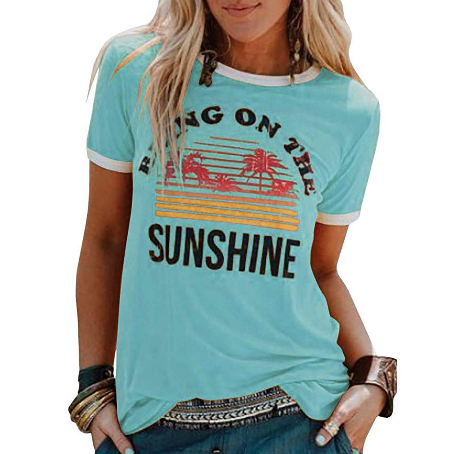 Bring On The Sunshine Tee - Dark Blue / XXL - T-Shirts - Shirts & Tops - 41 - 2024