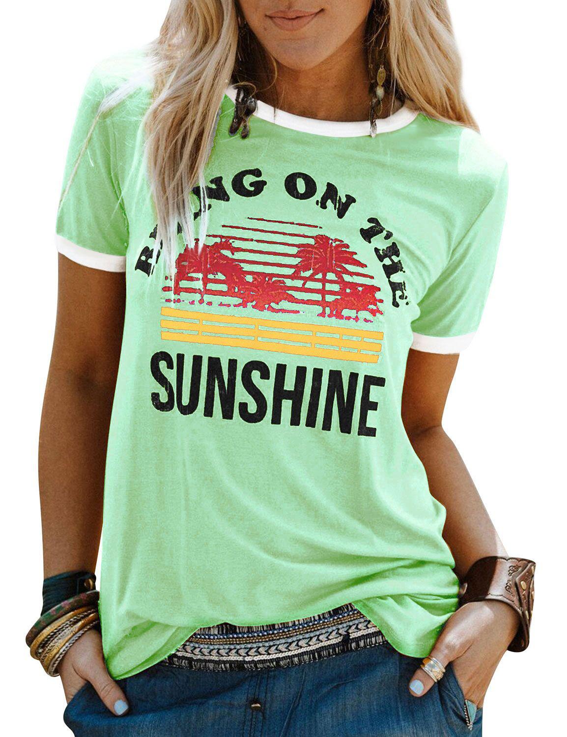 Bring On The Sunshine Tee - Green / XXL - T-Shirts - Shirts & Tops - 43 - 2024