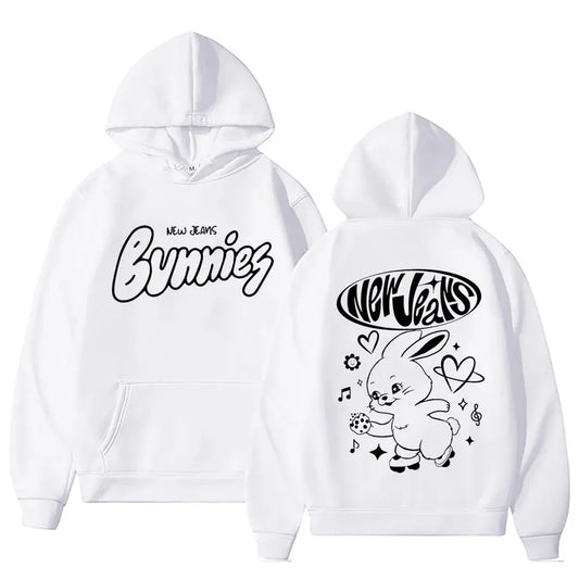 Bunny Kawaii Sweatshirt - Cartoon Print Hoodie for Men & Women - T-Shirts - Shirts & Tops - 2 - 2024