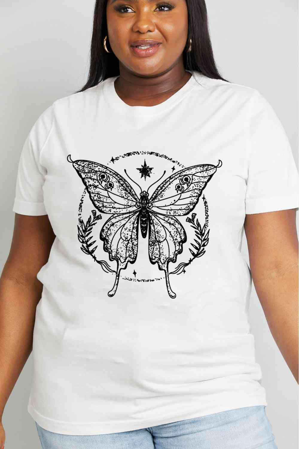 Butterfly Graphic Cotton Tee - T-Shirts - Shirts & Tops - 6 - 2024