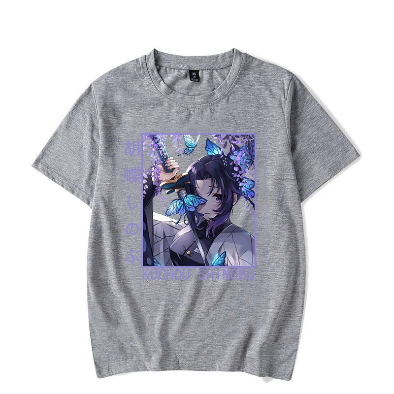 Butterfly Warrior Shinobu Tee - Gray / XS - T-Shirts - T-Shirts - 9 - 2024