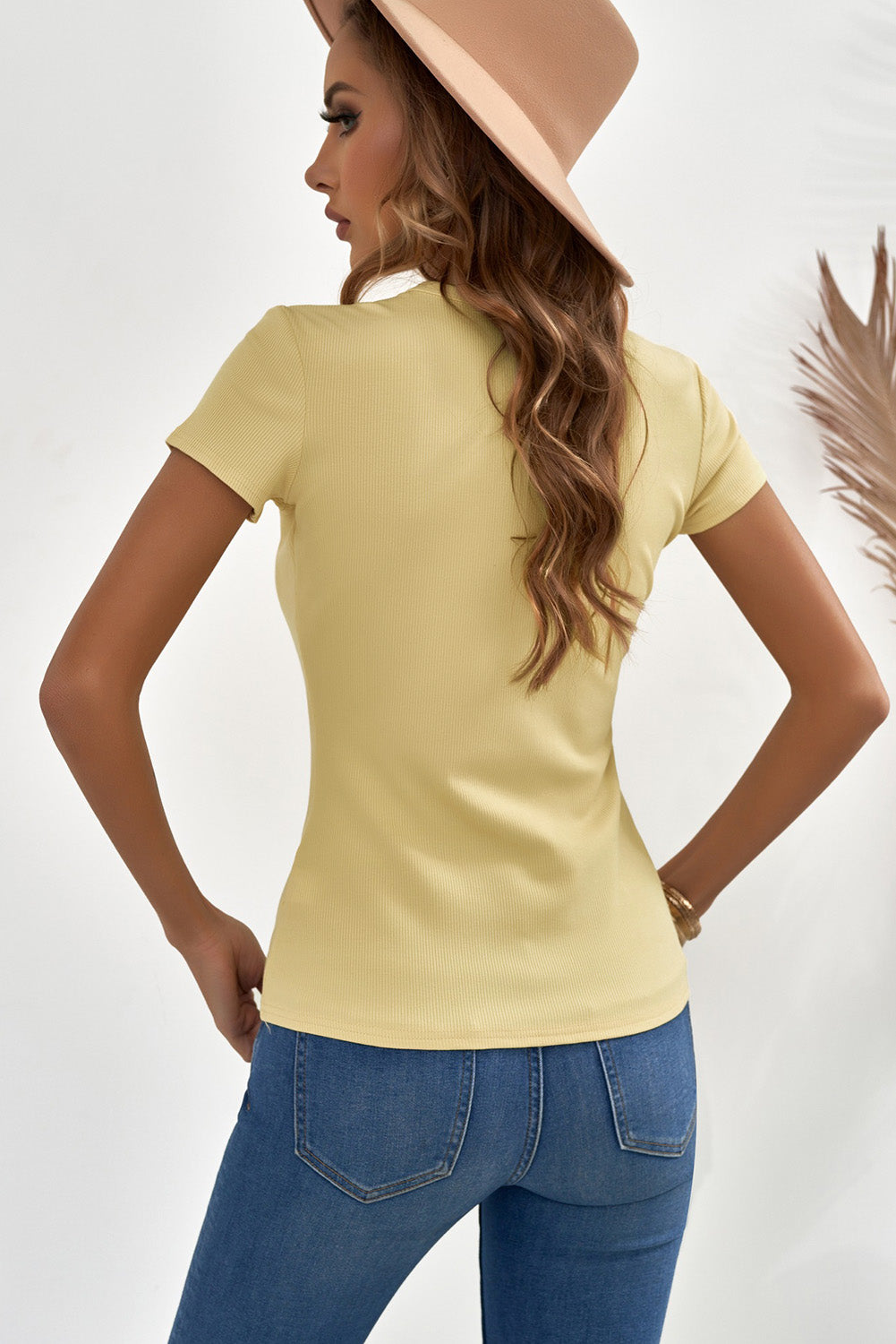 Buttoned Short Sleeve Tee Shirt - T-Shirts - Shirts & Tops - 9 - 2024