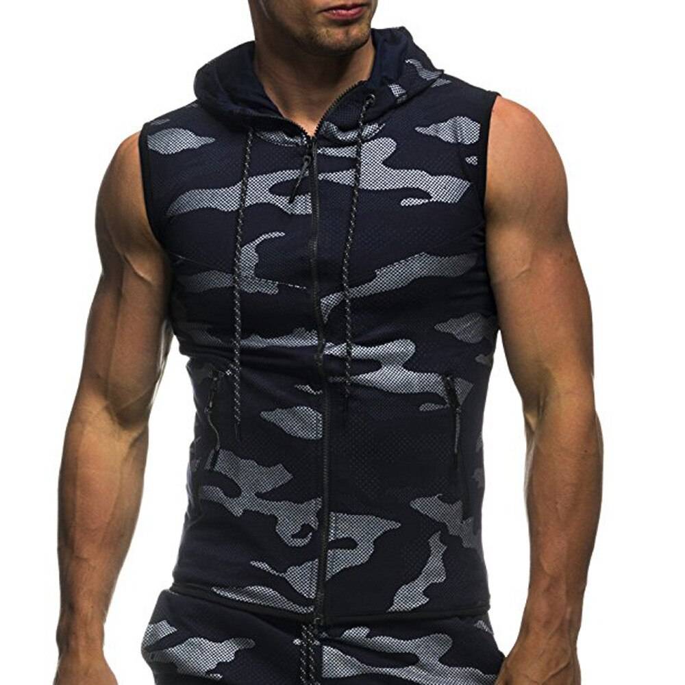 Camouflage Sleeveless Shirt - Black / XXXL - T-Shirts - Shirts & Tops - 23 - 2024