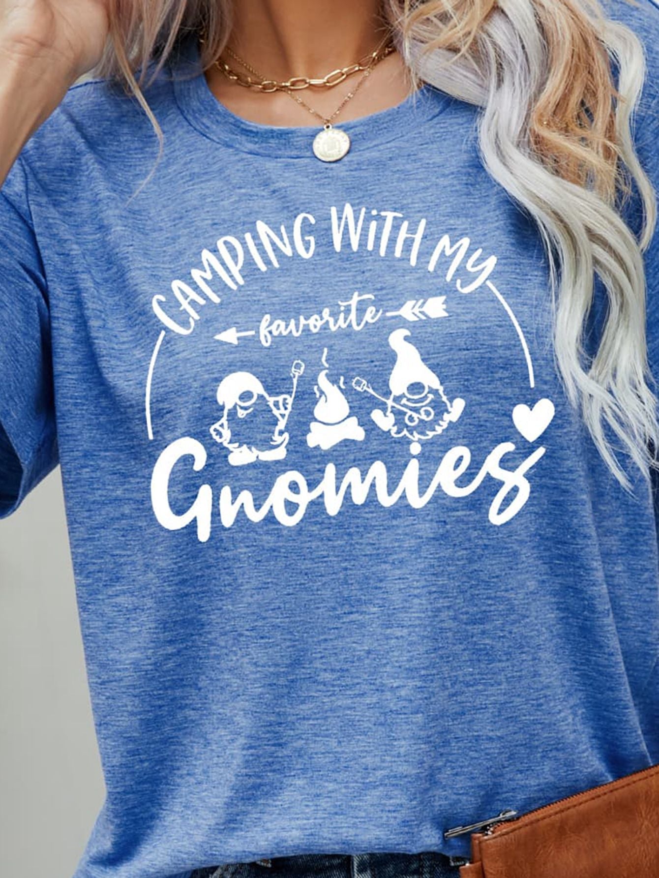 CAMPING WITH MY FAVORITE GNOMIES Graphic Tee - T-Shirts - Shirts & Tops - 9 - 2024