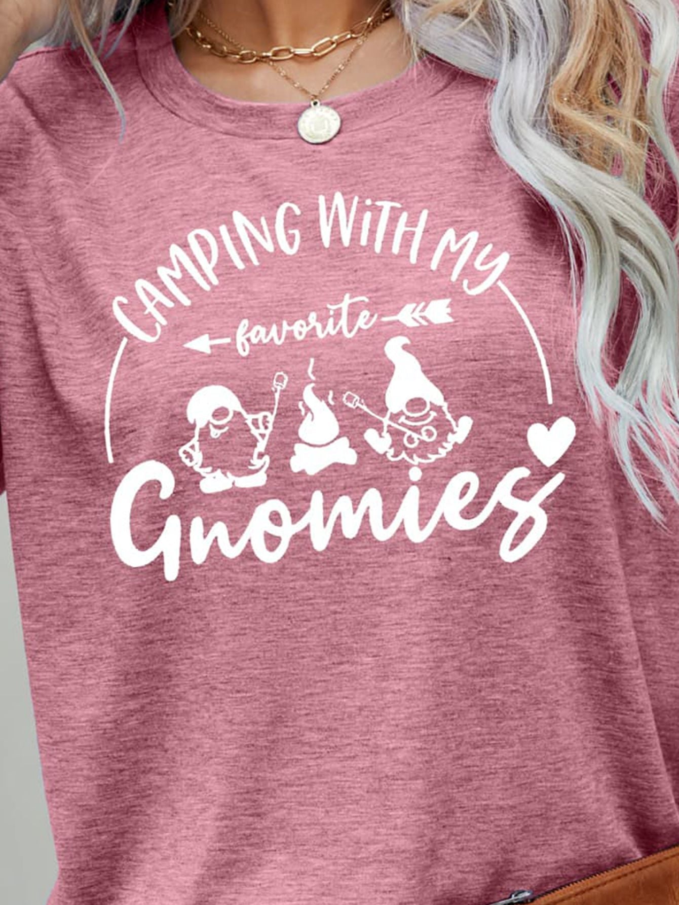 CAMPING WITH MY FAVORITE GNOMIES Graphic Tee - T-Shirts - Shirts & Tops - 15 - 2024