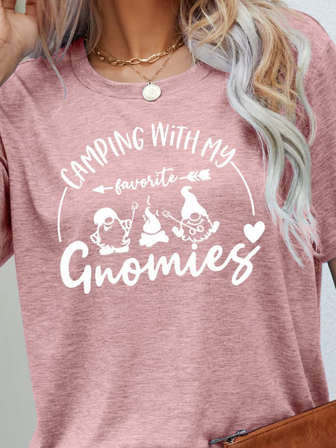 CAMPING WITH MY FAVORITE GNOMIES Graphic Tee - T-Shirts - Shirts & Tops - 3 - 2024