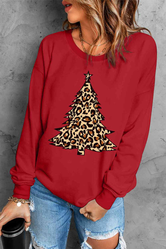 Christmas Tree Graphic Sweatshirt - Red / S - T-Shirts - Shirts & Tops - 1 - 2024
