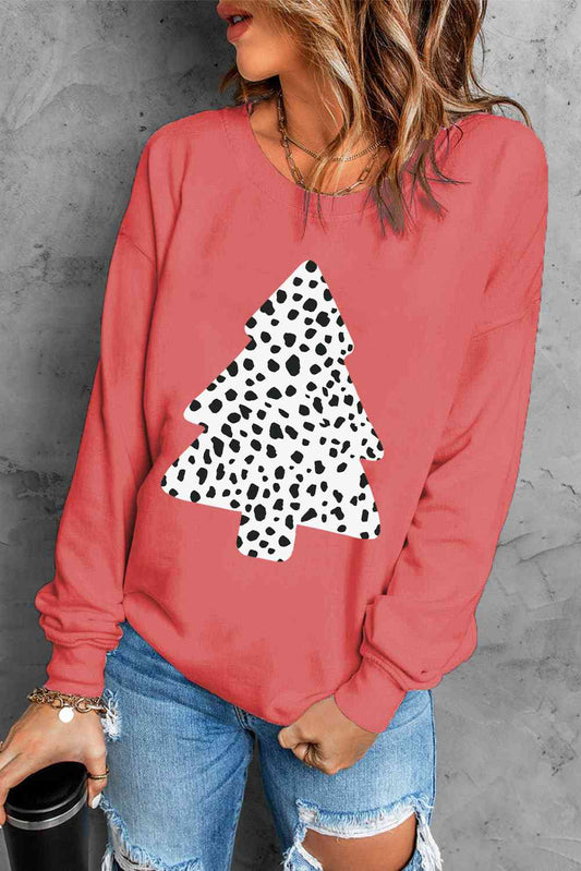 Christmas Tree Graphic Sweatshirt - Red / S - T-Shirts - Shirts & Tops - 1 - 2024