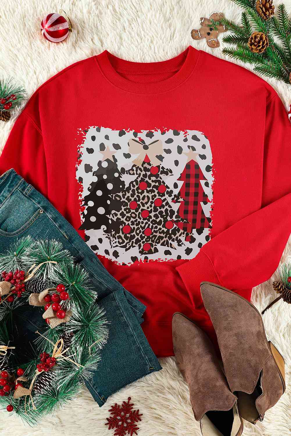 Christmas Tree Graphic Sweatshirt - T-Shirts - Shirts & Tops - 3 - 2024