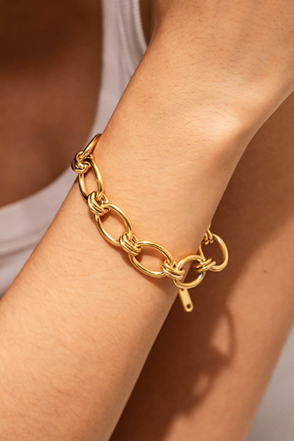 Chunky Chain Stainless Steel Bracelet - Gold / One Size - T-Shirts - Bracelets - 1 - 2024