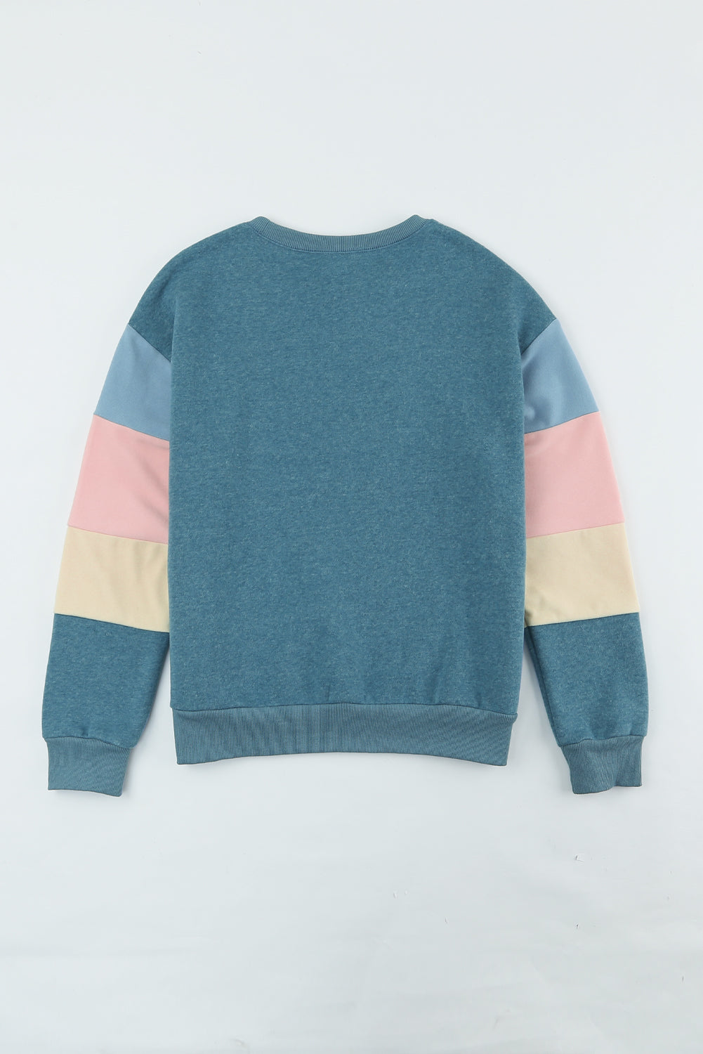 Color Block Ribbed Trim Sweatshirt - T-Shirts - Shirts & Tops - 12 - 2024