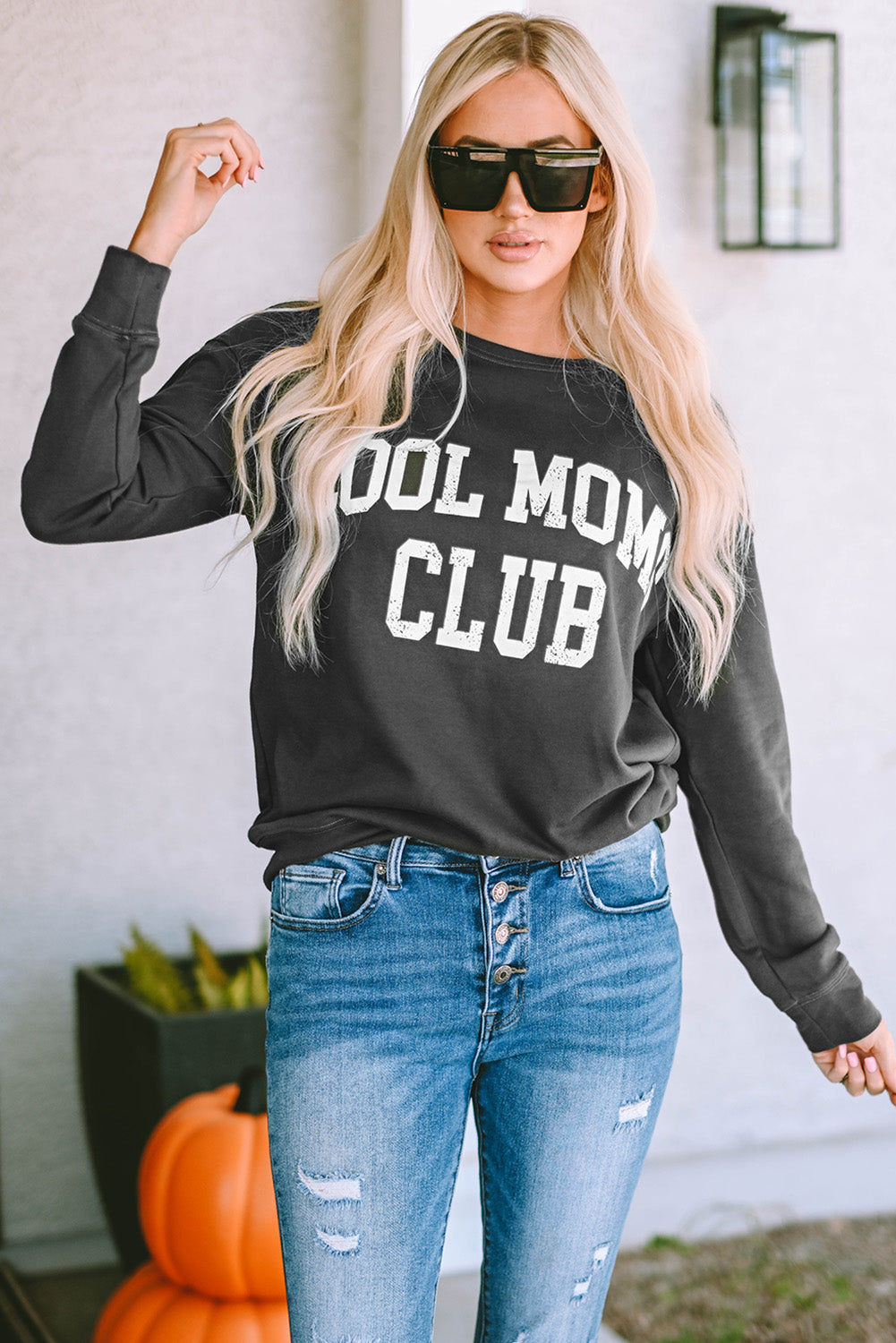 COOL MOM CLUB Round Neck Short Sleeve Sweatshirt - Black / S - T-Shirts - Shirts & Tops - 1 - 2024