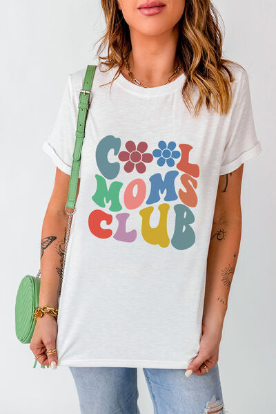 COOL MOMS CLUB Round Neck Short Sleeve T-Shirt - T-Shirts - Shirts & Tops - 2 - 2024