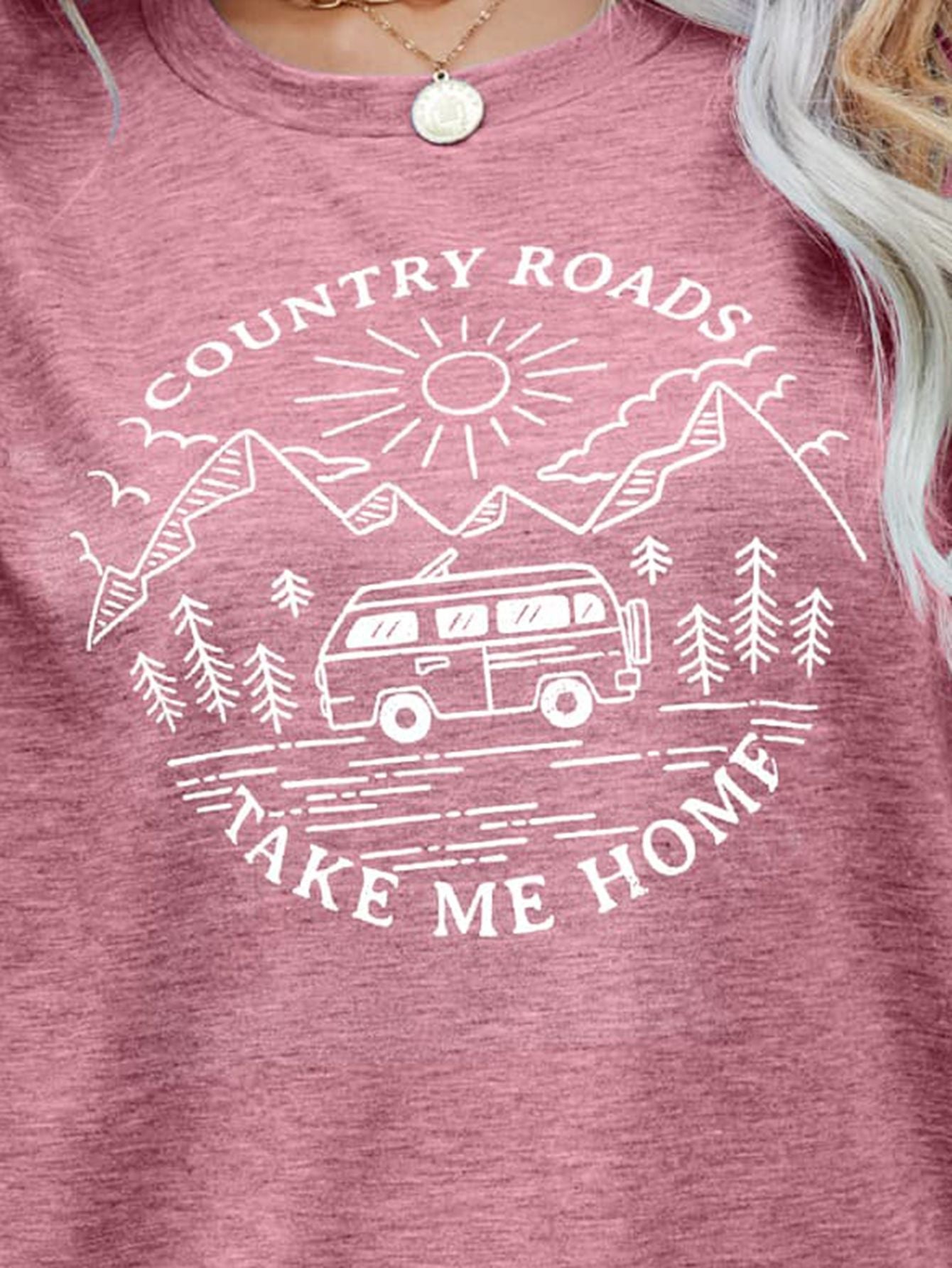 COUNTRY ROADS TAKE ME HOME Graphic Tee - T-Shirts - Shirts & Tops - 3 - 2024