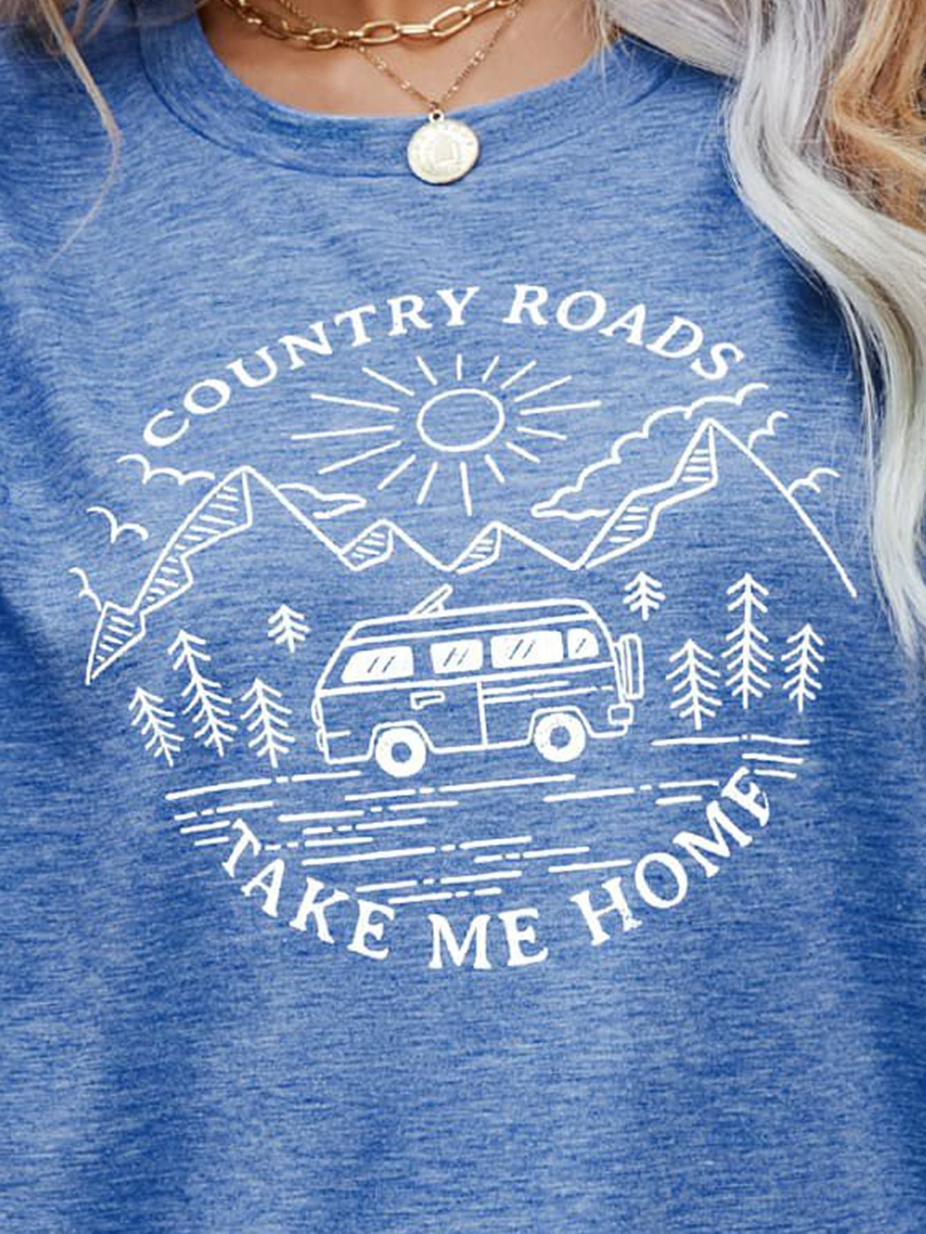 COUNTRY ROADS TAKE ME HOME Graphic Tee - T-Shirts - Shirts & Tops - 12 - 2024