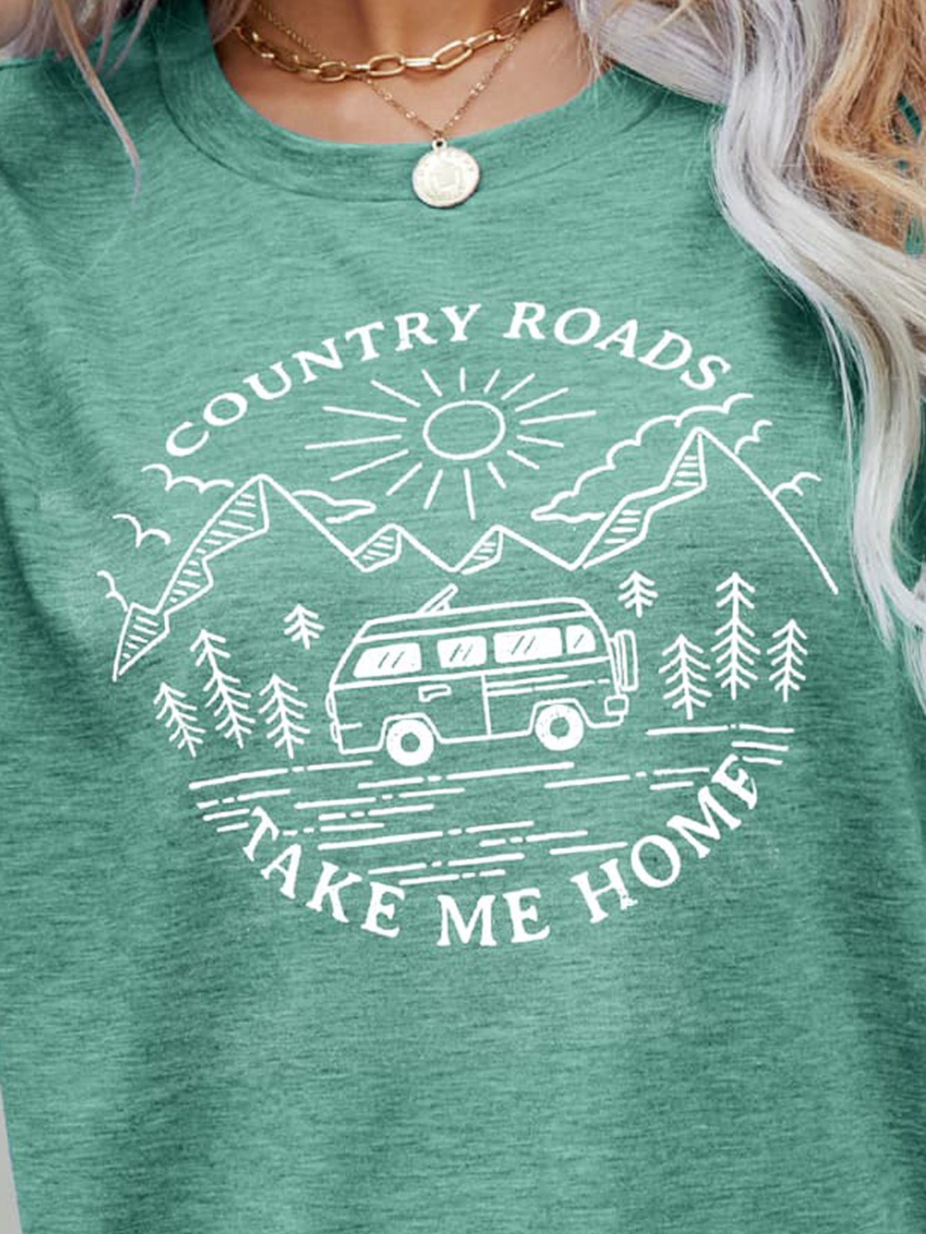 COUNTRY ROADS TAKE ME HOME Graphic Tee - T-Shirts - Shirts & Tops - 15 - 2024