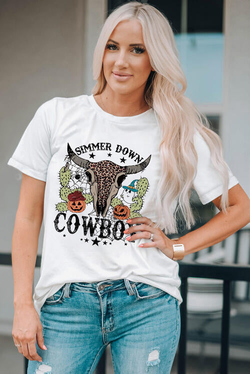 COWBOY Graphic Short Sleeve T-Shirt - T-Shirts - Shirts & Tops - 3 - 2024